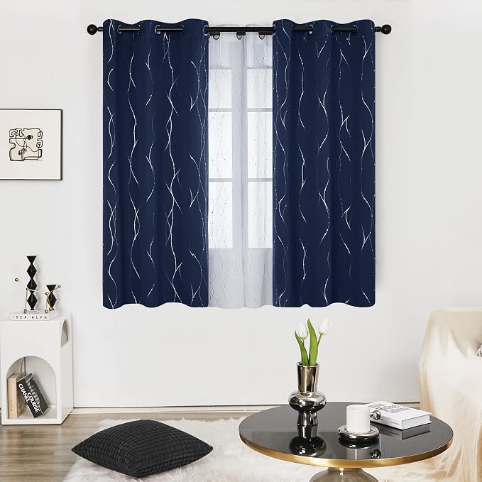 Deconovo Living Room Curtains 36 Inches Long, Thermal Insulated, Room Darkening - Image 2
