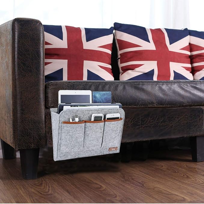 Zafit Bedside Caddy, 6 Pockets Large Size Bedside Storage Organizer Bedside - Image 7