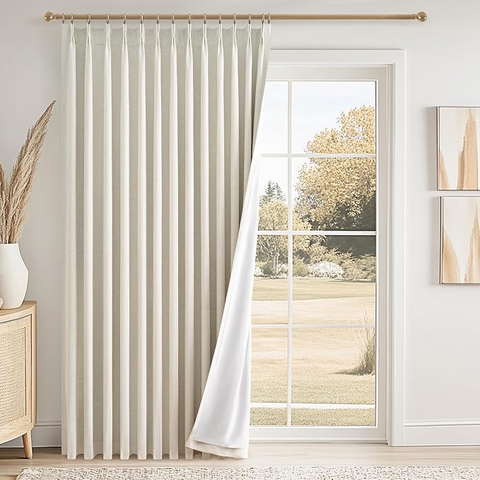 Topfinel 108 inch Pinch Pleated Full Blackout Curtains, Thermal Insulated by Topfinel