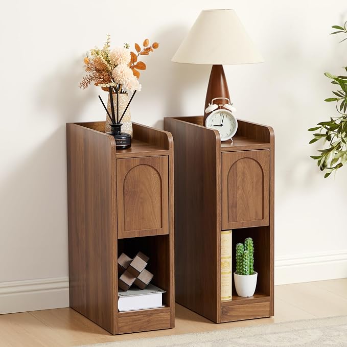 Narrow Nightstand, Slim Bedside Table - Image 8