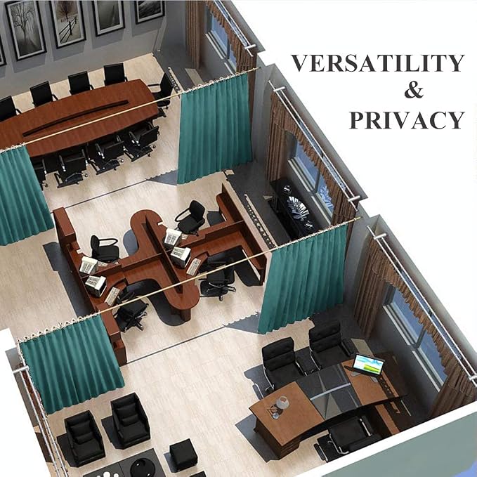 NICETOWN Wall Dividers for Rooms, Room Divider Curtain Screen Partitions - Image 6