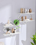 Floating Shelves, 2-Tier Hanging Shelves, Wall Shelf Set of 2, by Choezon