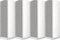 8 Panel Folding Room Divider, Woven Privacy Screen, handcrafted diamond pattern by cocosica