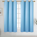 Diraysid Sky Blue Grommet Blackout Curtains by Diraysid%2C+refresh+your+life