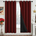 Yakamok Burgundy Red Blackout Curtains 72 Inch Length by Yakamok