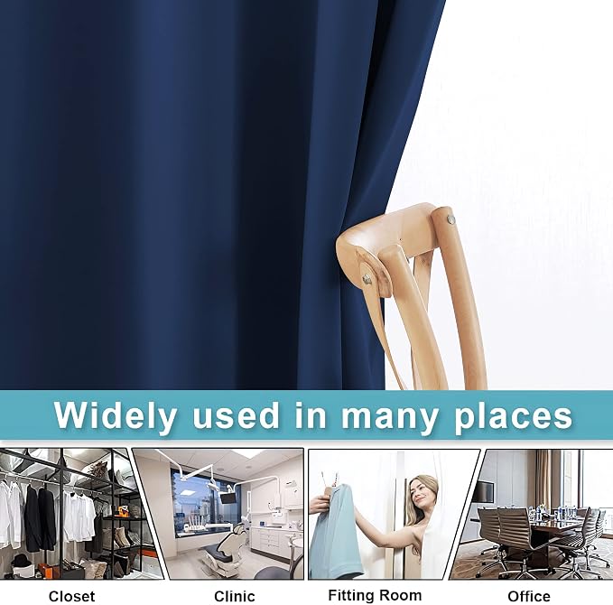 RYB HOME Blackout Curtains Room Divider - Image 5