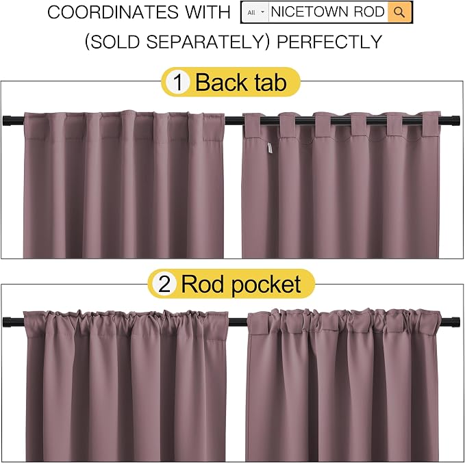 NICETOWN Blackout Curtain Panels Window Draperies - Image 3