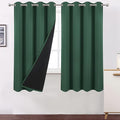 100% Blackout Dark Green Curtains by Lemomo