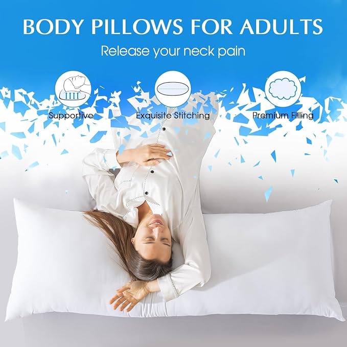 SHOUREN Large Body Pillow, Long Bed Pillow - Image 5