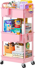 SUNALLY Baby Diaper Caddy Cart, 3 Tier Rolling Diaper Cart by SUNALLY