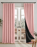 RYB HOME 100% Blackout Pink Curtains by RYBHOME