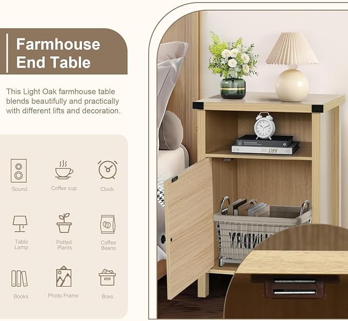 Farmhouse End Table, Nightstand - Image 6