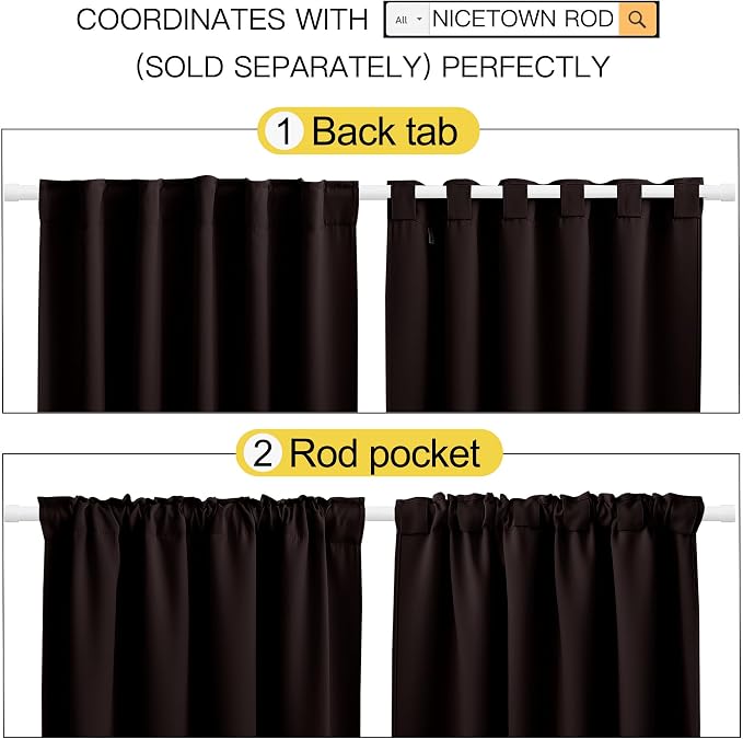 NICETOWN Blackout Curtain Panels - Image 3