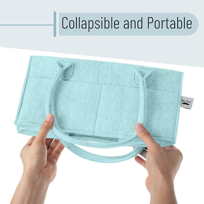 Mr. Pen- Baby Diaper Caddy Organizer, Light Blue | Nursery Storage Bin and Car - Image 6