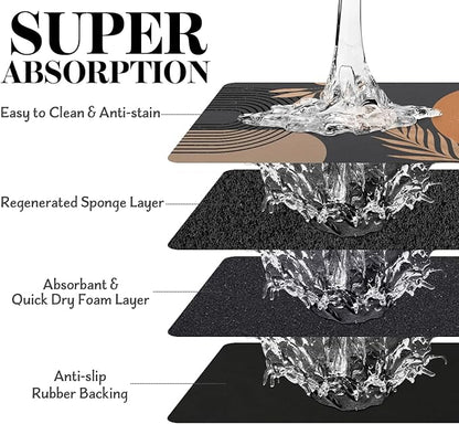 Dog Food Mats for Floors, Absorbent Dog Bowl Mat for Food and Water Dispenser Mat, Quick Dry Cat Food Mat Pet Supplies