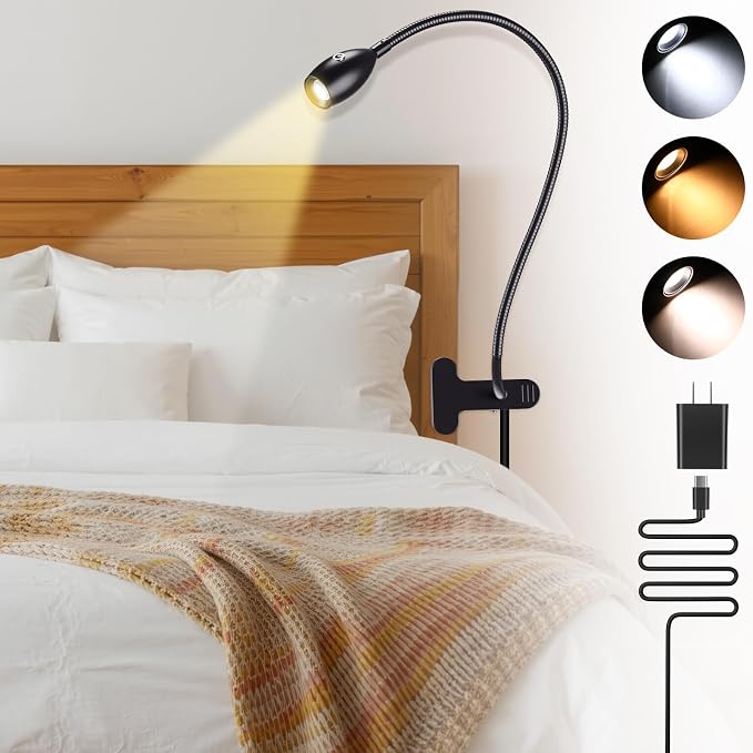 1 Pcs LED Clip on Reading Light by VIHOSE