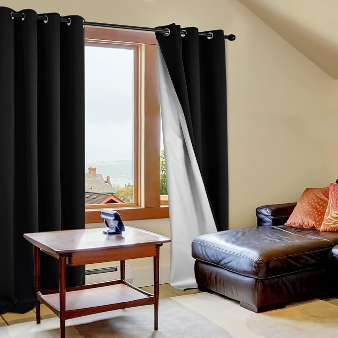 Deconovo Black Blackout Curtains - Image 7