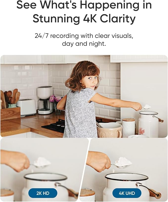 eufy Security Indoor Camera E30, Latest Generation, 4K UHD Security Camera, Pet/Dog/Baby Camera with Phone app, Color Night Vision, Human/Pet Auto Tracking, 360 Pan-Tilt, Works with Homekit, White