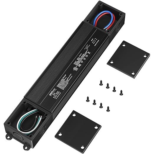 EMITEVER 60W Triac Dimmable LED Driver, 100-277VAC to 24VDC Dimmable Power Supply,Waterproof IP67 Transformer for Indoor Outdoor LED Lights,Compatible with Lutron and Leviton Dimmers,Class 2,UL Listed