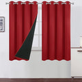 100% Blackout Curtains 52 x 63 Inch/Bright Red Curtains 2 Panels by Lemomo
