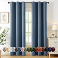 MIULEE Blackout Curtains for Bedroom 2 Panels 34 x 72 Inch Long Stone Blue | by MIULEE
