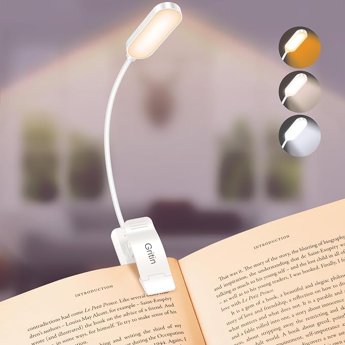 Gritin 16 LED Rechargeable Book Light by Gritin