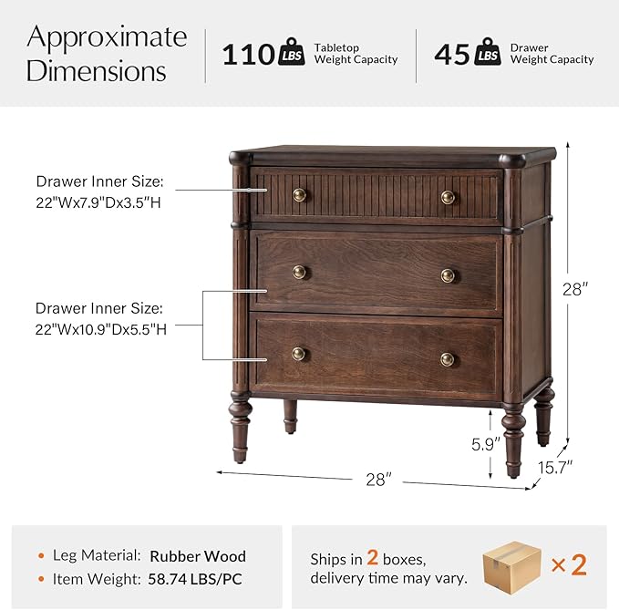 HULALA HOME Traditional End Table - Image 2