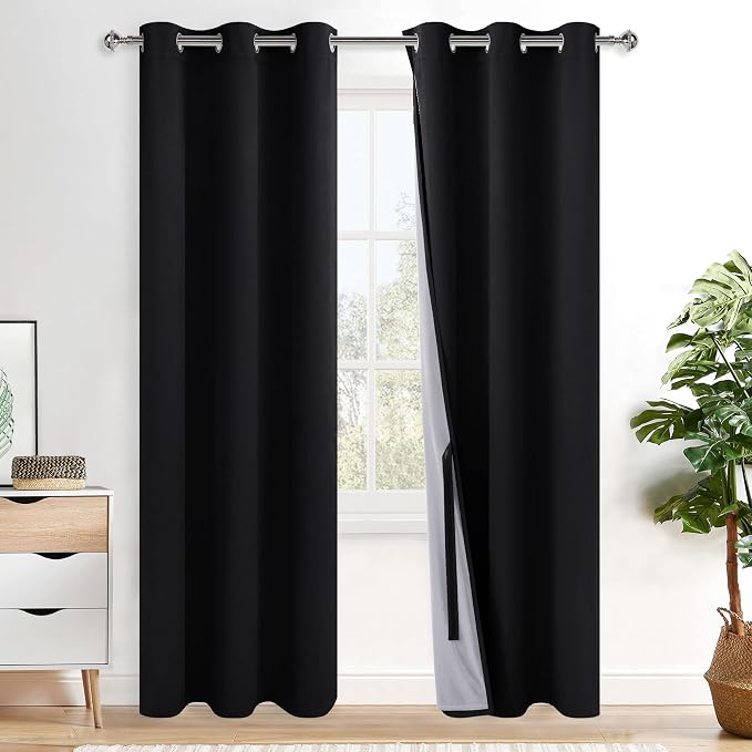 XWZO 100% Blackout Curtains 84 Inches Long by XWZO