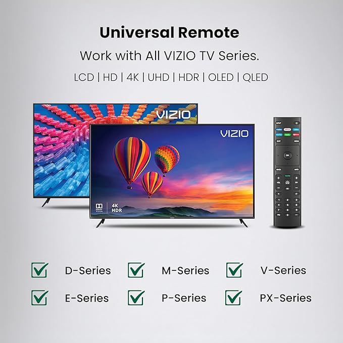 (Pack of 3) Replacement Remote Control for VIZIO Smart TV, Compatible with D/E/M/P/V/PX Series