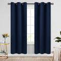 COSVIYA Grommet Room Darkening Navy Blue Curtains 72 inch Long by COSVIYA