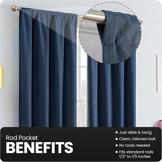 Eclipse Kendall Blackout Rod Pocket Curtain - Image 3