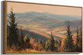 InSimSea Extra Large Framed Fall Wall Art, Autumn Mountains Forest, 20x40in | by InSimSeaArt
