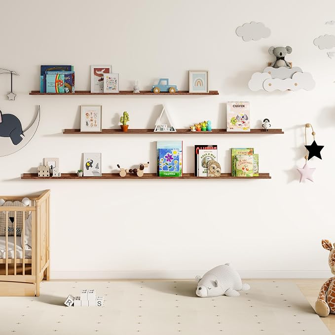 Fun Memories Picture Ledge Shelf, 60 Inch Floating Shelves Set of 2, Large - Image 7