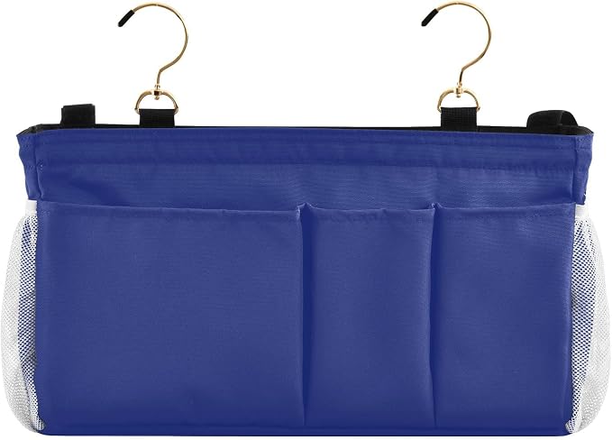 DOMIKING Blue Bedside Caddy for Dorm Bed Recliner Armrest Organizer - Image 2