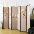 6 Panel Room Divider, 5.6 ft Tall Blackout Folding Privacy Screen by PawlaBay