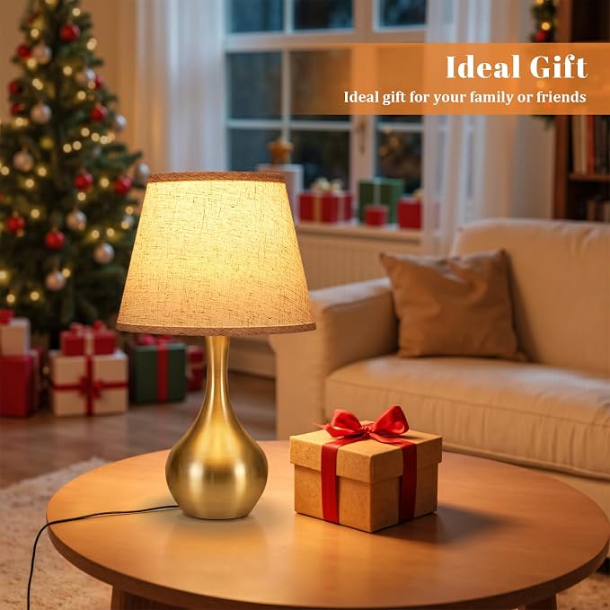 16.1" Touch Table Lamp for Nightstand, 3 Way Dimmable Small Bedroom Lamp | - Image 4