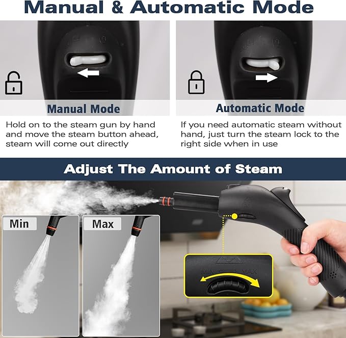Waitbird Steam Cleaner, Steam Cleaner For Home, Handheld Steamer For Cleaning With 21 Accessories, 248 °F High Temperature, Suitable for Grout, Floor. Sofas, Upholstery, Toys
