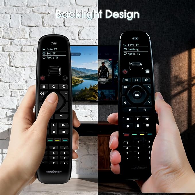 SofaBaton U2 Universal Remote Control (with Backlight) with APP and Macro Buttons, Extended Infrared Range, Raise-to-Wake, Compatible with IR & Bluetooth Devices, All-in-one Smart Universal Remote