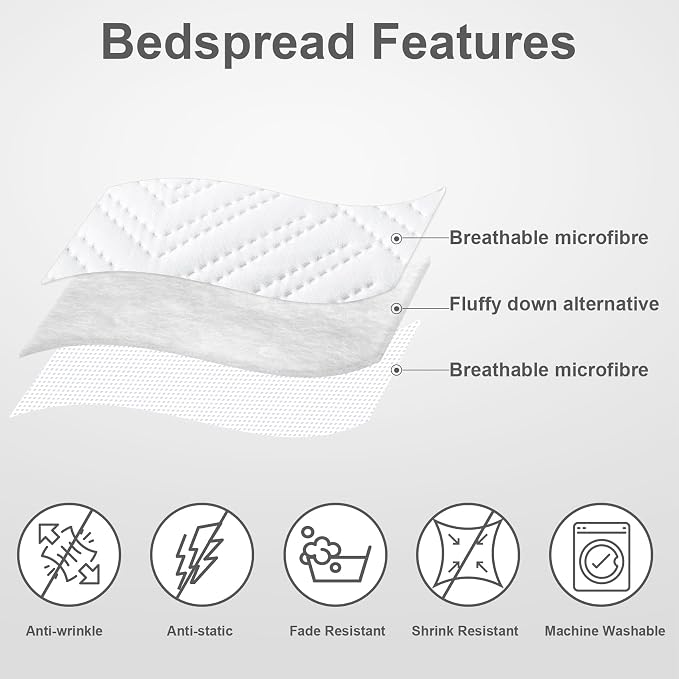 Hansleep White Quilt Queen Size - Image 3