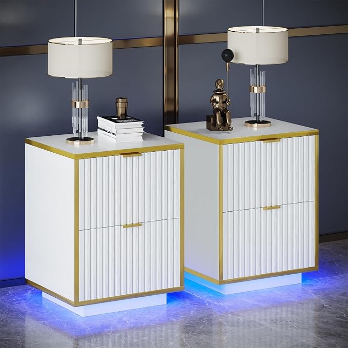 4ever2buy Modern Nightstand Set of 2 - Image 8