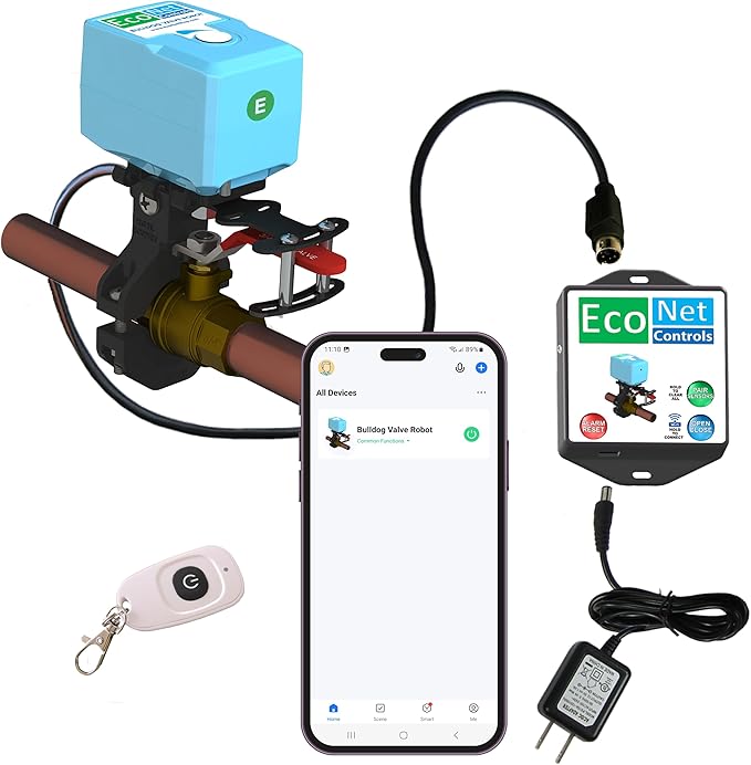 EcoNet Controls EVC400-MW (no sensor) Bulldog Matter over WIFI Starter Kit EVC400-MW - Easy Installation, No Plumbing Required, Smart Home Optional, Valves up to 1.5 inches