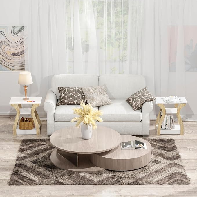 FROMJBEST End Tables Living Room Set of 2 - Image 7