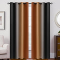 SimpleHome Ombre Burnt Orange and Black Room Darkening Curtains 84 inches | by SimpleHome