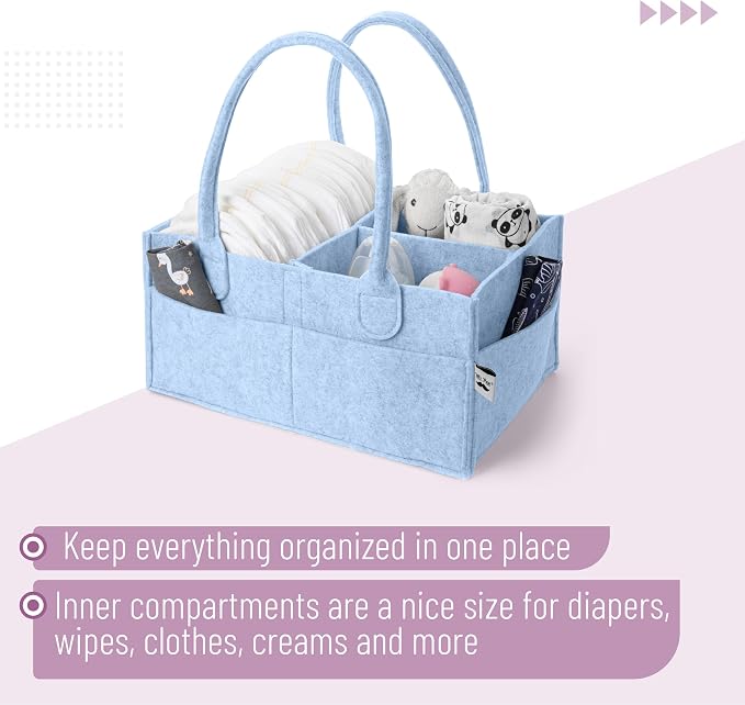 Mr. Pen- Baby Diaper Caddy Organizer, Sky Bliss | Nursery Storage Bin and Car - Image 4