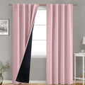 BGment Pink 100% Blackout Curtains by BGment