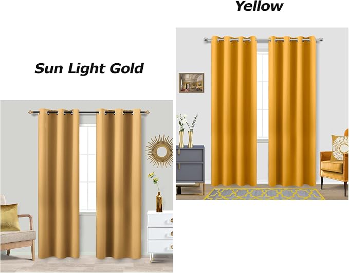 KOUFALL Gold Luxury Blackout Curtains - Image 8