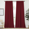 NICETOWN Christmas Burgundy Curtains Blackout Draperies Panels, Thermal by NICETOWN