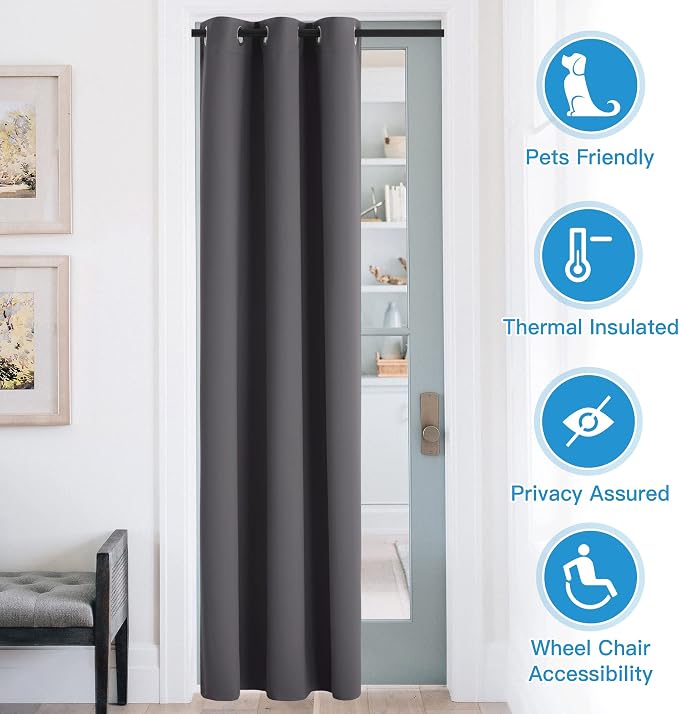 RYB HOME Blackout Curtains for Bedroom Closet Living Room Nursery Dining | - Image 3