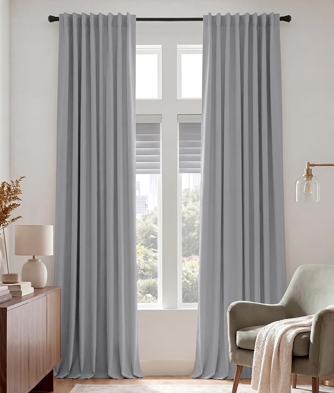 PONY DANCE Extra Long Blackout Curtains 120 inches Long by PONYDANCE