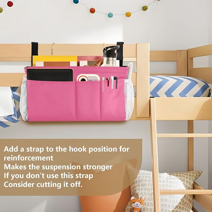 DOMIKING Neon Pink Bedside Caddy - Image 6